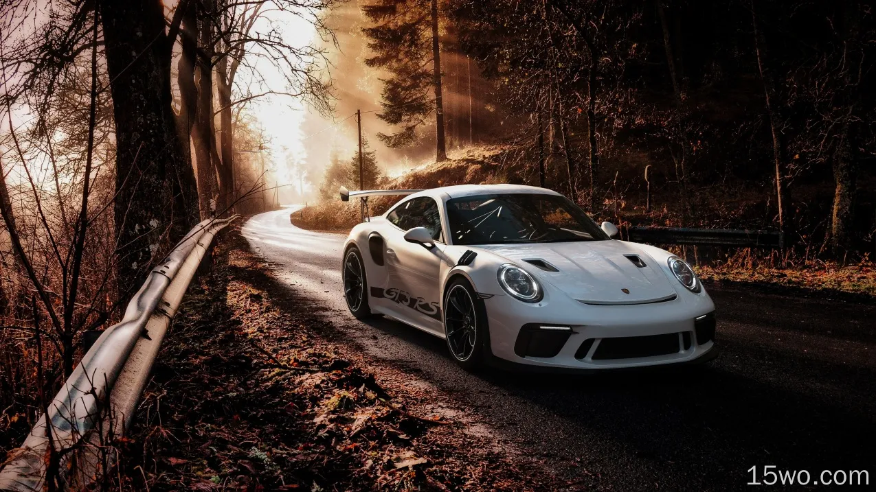 座驾 保时捷911 GT3 保时捷 Porsche 911 GT3 RS 保时捷911 汽车 交通工具 White Car Sport Car 阳光 高清壁纸