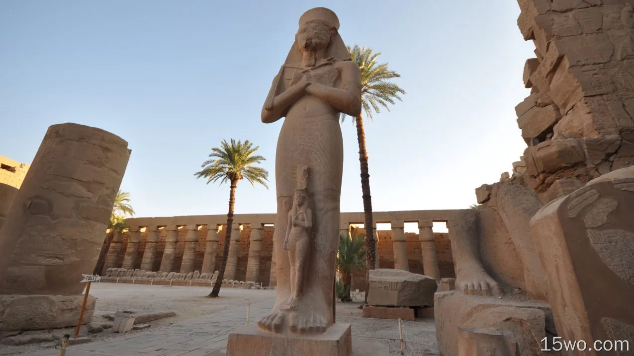 人造 Karnak Temple Rameses 遗迹 高清壁纸