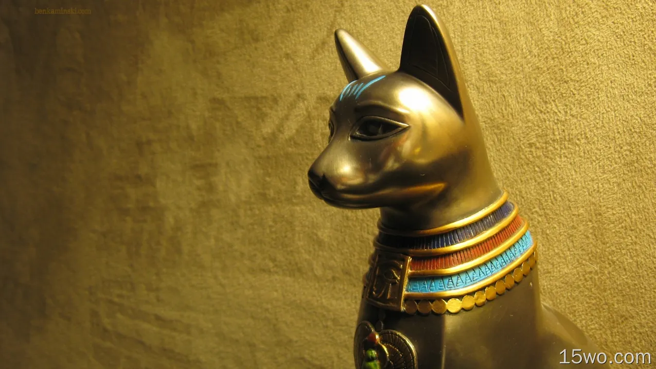 人造 雕像 Egyptian Golden Statue 高清壁纸