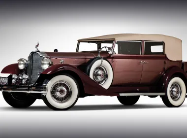 座驾 Packard Twelve 帕卡德 Packard Twelve Model 1005 Convertible Sedan Luxury Car Full-Size Car Vintage Car Old Car 汽车 Red Car 高清壁纸 3840x2160