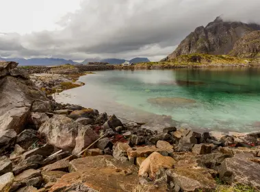 摄影 罗弗敦群岛 湖泊 山 挪威 岩石 高清壁纸 4562x2809