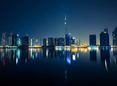 迪拜摩天大楼阿联酋之夜5k 5760x3840