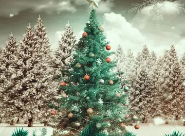 节日 圣诞节 Christmas Tree 高清壁纸 3000x2500