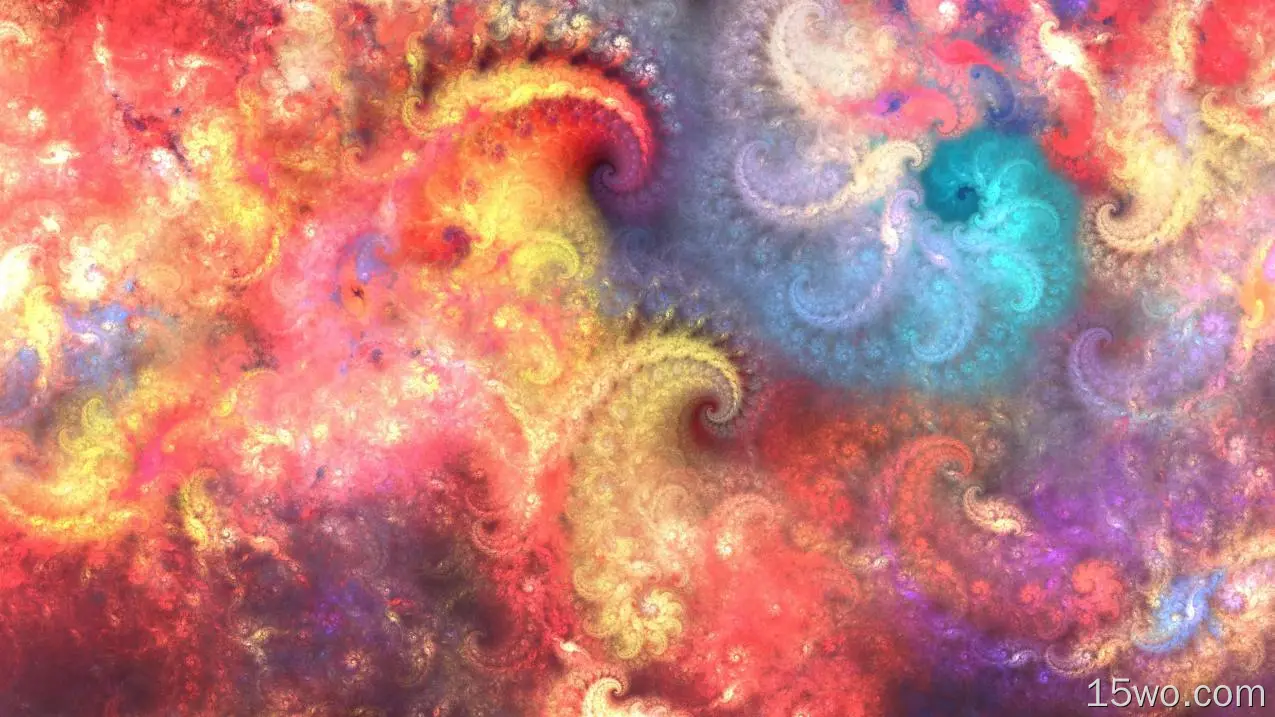 抽象 分形 漩涡 Colorful 色彩 高清壁纸