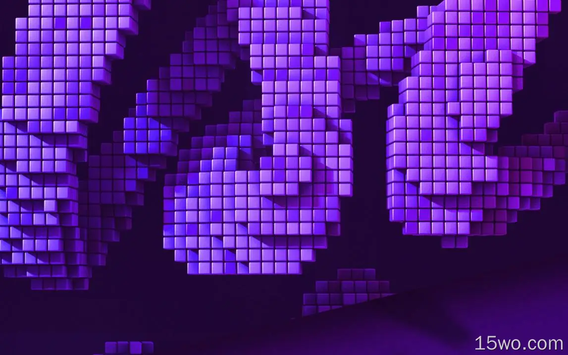 vw92数字像素艺术紫色图案背景