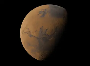 火星，一半，行星 7680x4320