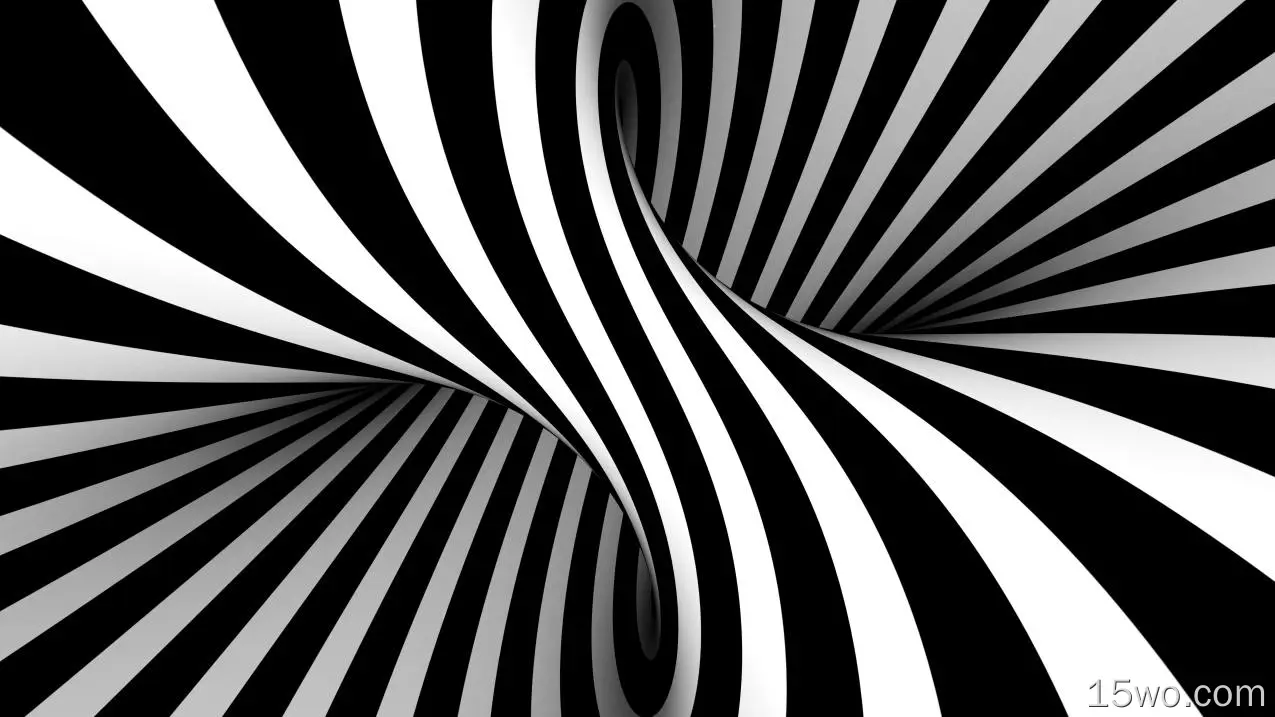 抽象 黑白 Optical Illusion 高清壁纸