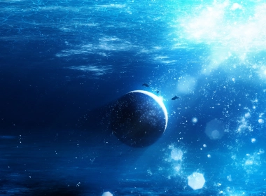 星球，溺水，水下，数字艺术 2560x1440