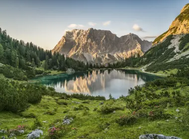 自然 湖泊 风景 山 大自然 奥地利 Alps 高清壁纸 7614x5079