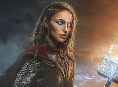 电影 Thor: Love and Thunder 娜塔丽·波特曼 Jane Foster Mjölnir Lady Thor 高清壁纸 3840x2160