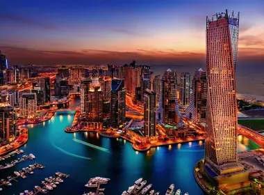 迪拜 高楼 俯瞰 城市 3840x2160