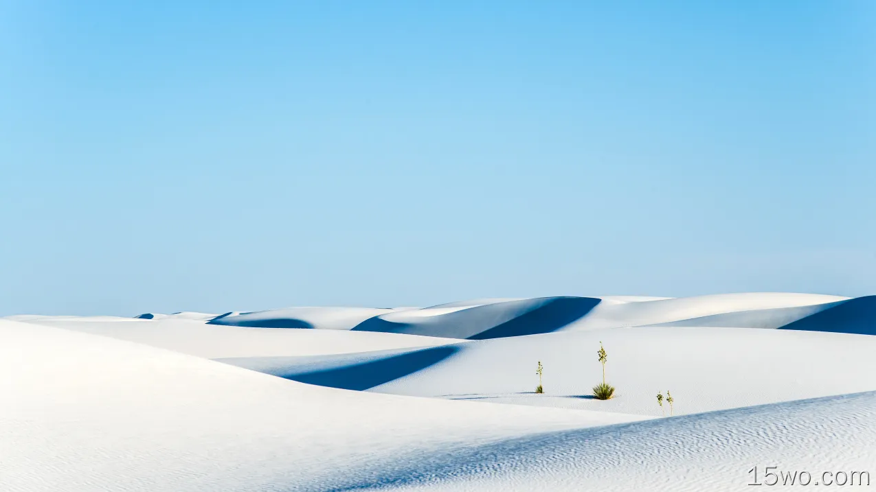 自然 沙漠 Sand White Sands National Monument Dune USA 高清壁纸