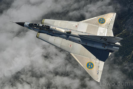 军事 Saab 35 Draken 喷射战斗机 喷气式战斗机 飞机 Warplane 高清壁纸 4000x2666