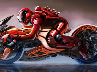 科幻 赛博朋克 未来主义 摩托车 交通工具 高清壁纸 3840x2096