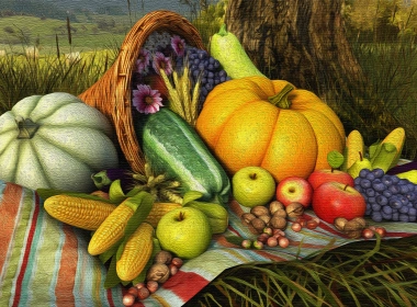 节日 感恩节 艺术 Harvest 食物 高清壁纸 3840x2160