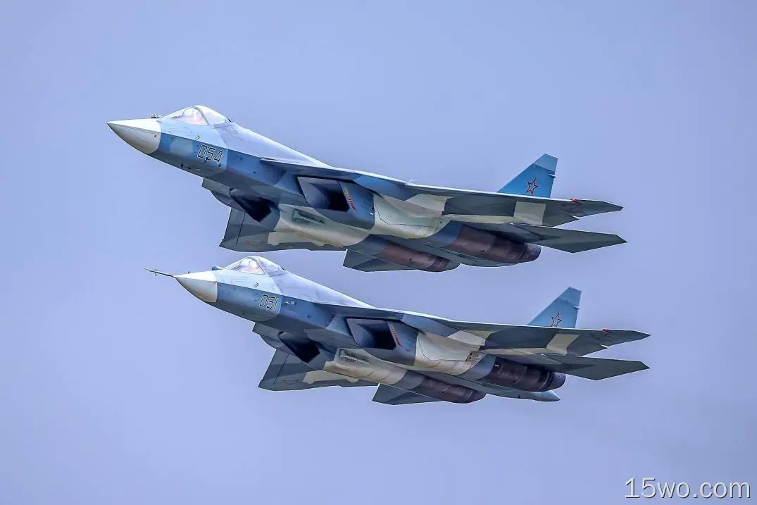 军事 Sukhoi Su-57 喷射战斗机 喷气式战斗机 飞机 Warplane 高清壁纸