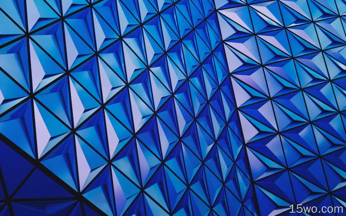 抽象 三角形 艺术 蓝色 素材 几何 高清壁纸