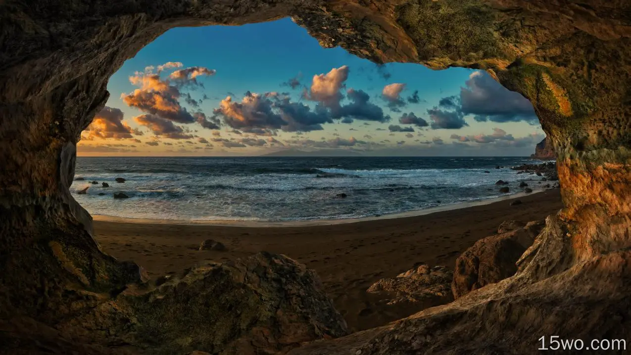 自然 洞穴 Canary Islands 高清壁纸