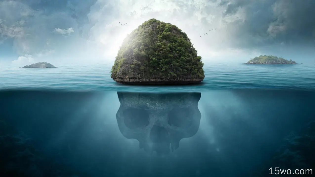 颅骨岛、海洋、水下