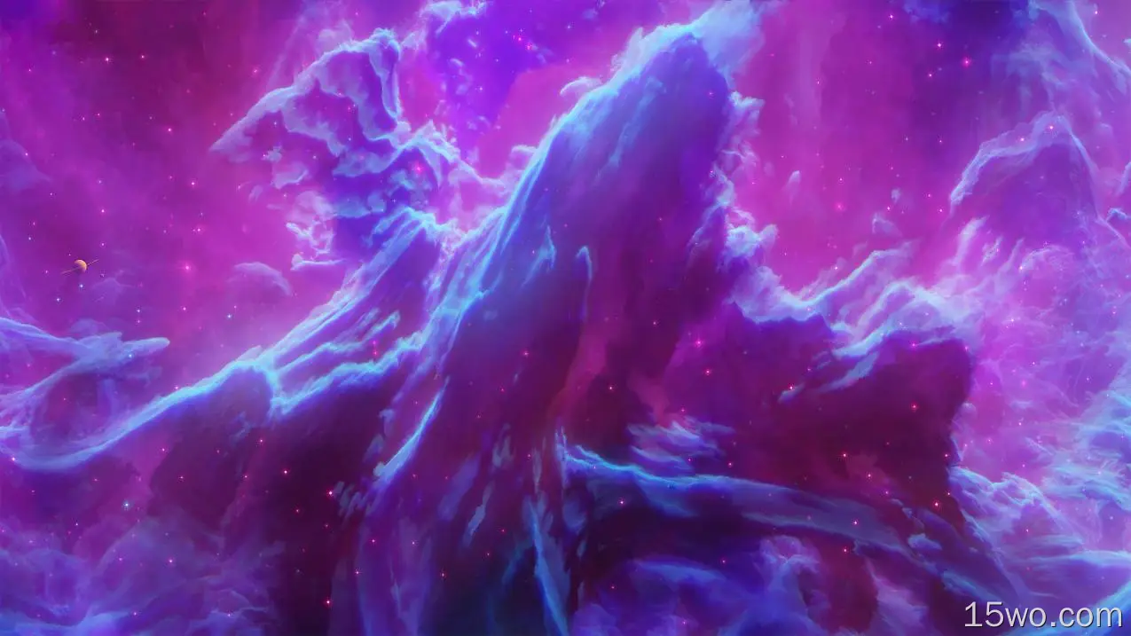 科幻 星云 太空 紫色 高清壁纸