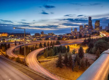 人造 西雅图 城市 美国 延时摄影 路 高清壁纸 3840x2160