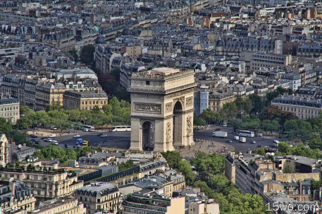 人造 巴黎 城市 France 凯旋门 高清壁纸