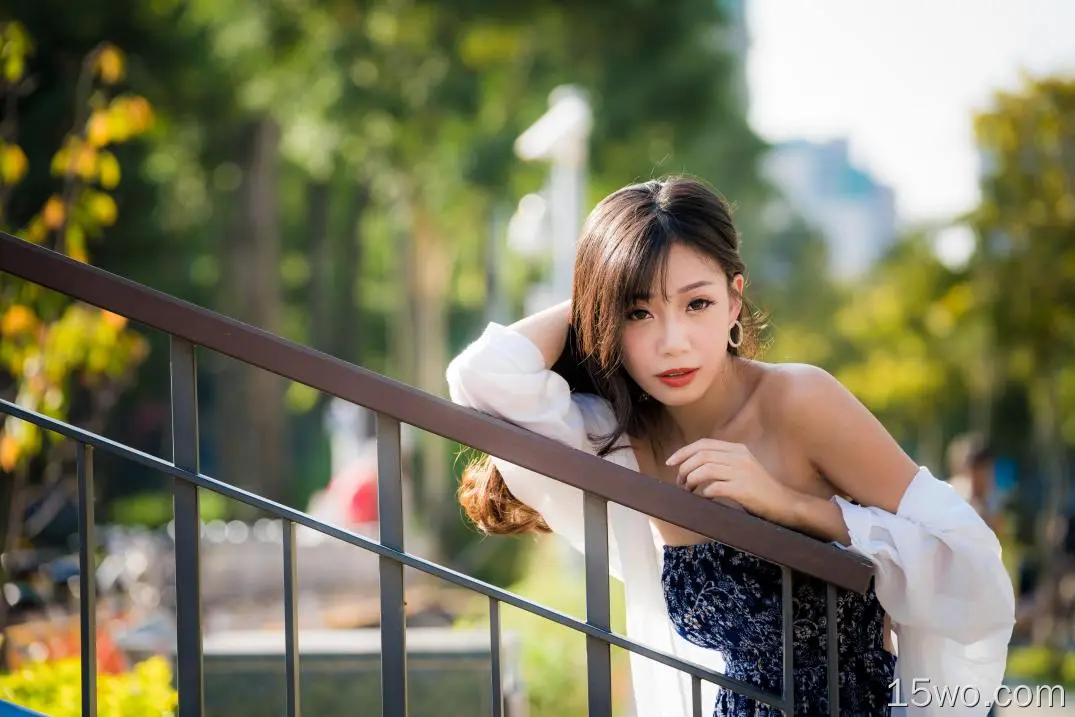 女性 亚洲 女孩 Woman 模特 Depth Of Field Brunette 高清壁纸