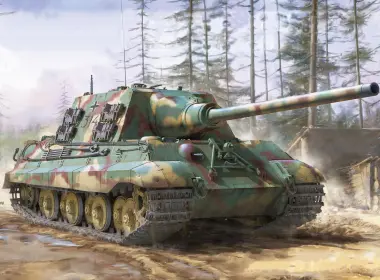 军事 Jagdtiger 坦克 Tank Destroyer 高清壁纸 4488x2953