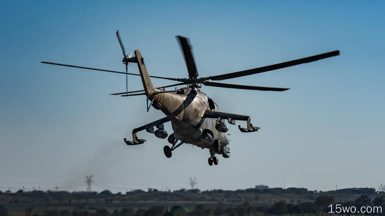 军事 米-24武装直升机 军用直升机 Attack Helicopter 直升机 飞机 高清壁纸