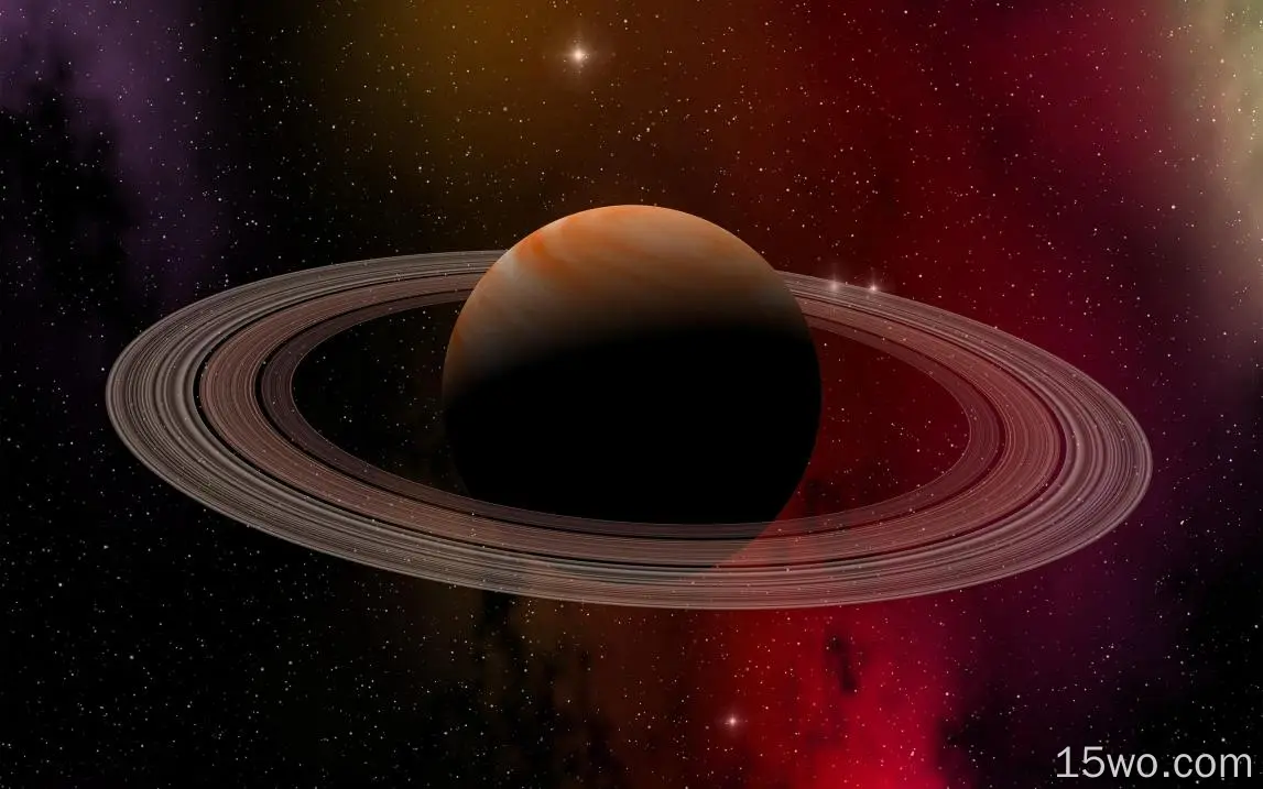 at79空间行星土星恒星艺术插图红色