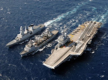 军事 French aircraft carrier Charles de Gaulle Warship Aircraft Carrier French frigate Forbin 高清壁纸 3202x2126