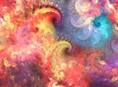 章鱼，多彩，分形艺术 3840x2160