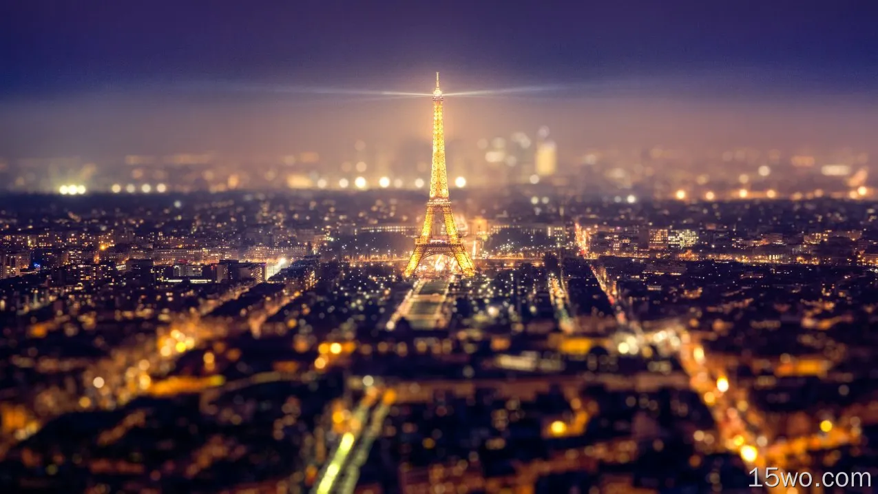 人造 埃菲尔铁塔 纪念建筑 巴黎 Cityscape Monument 夜晚 法国 高清壁纸