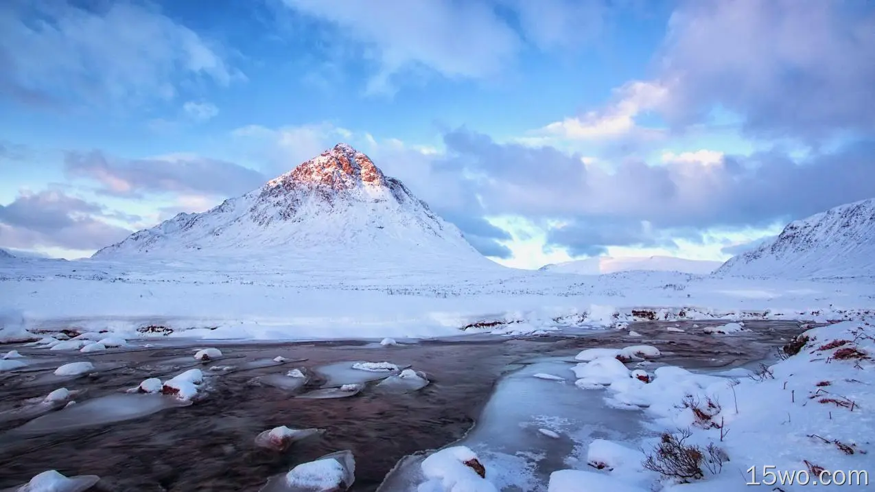 自然 冬季 地球 海洋 Sea 冰 山 Snow 河流 高清壁纸