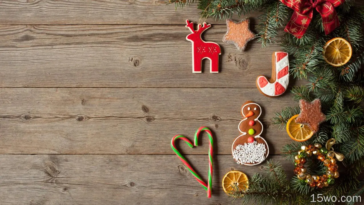 新的一年,圣诞节,姜饼,圣诞节的装饰品,圣诞树,壁纸,3840x2160