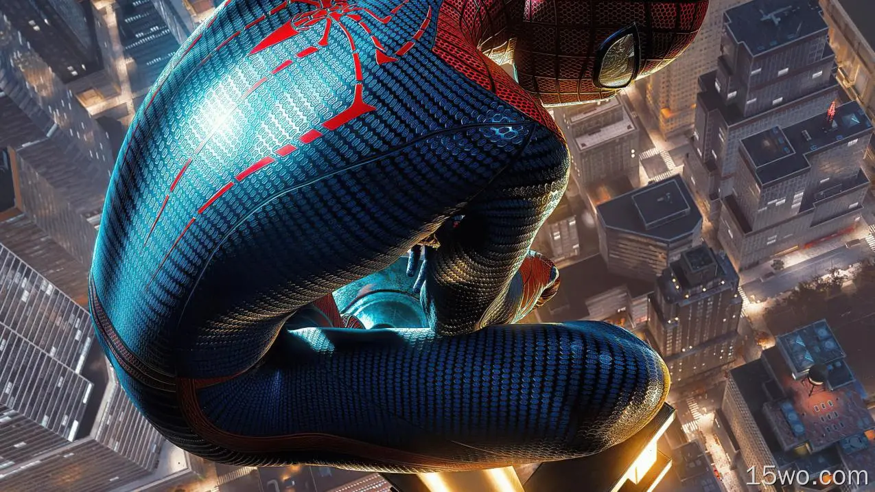 Spider-man,患有失眠症的游戏,Playstation,5,紫色的,城市,壁纸,3840x2160