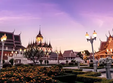 宗教 Wat Ratchanaddaram 庙宇 泰国 高清壁纸 3200x1333