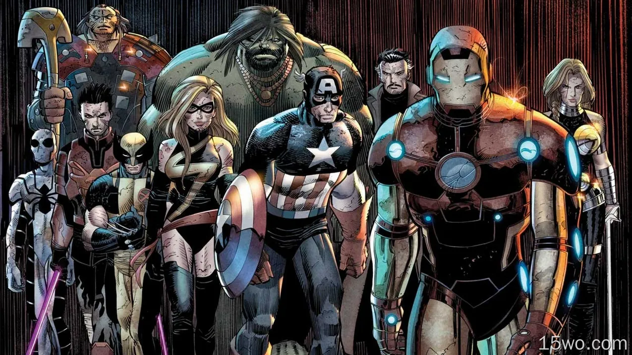 漫画 复仇者联盟 金刚狼 Ms. Marvel 绿巨人 钢铁侠 美国队长 高清壁纸