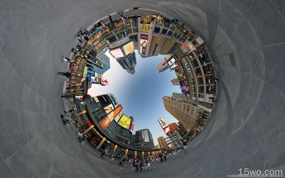 城市圆形摄影