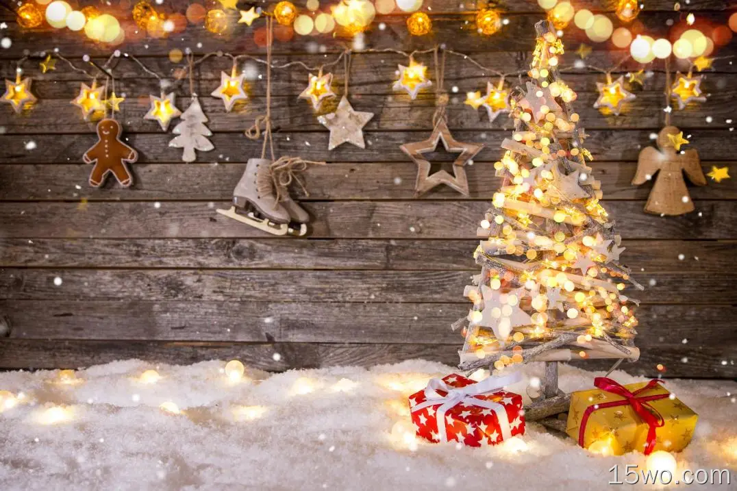 节日 圣诞节 Decoration Christmas Tree Christmas Lights 高清壁纸