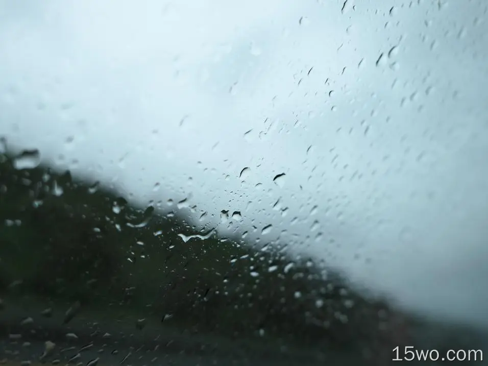 窗户，水滴，下雨，宏观，舒适