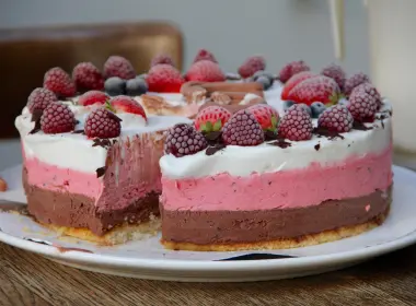 食物 蛋糕 树莓 草莓 甜点 高清壁纸 3438x2292