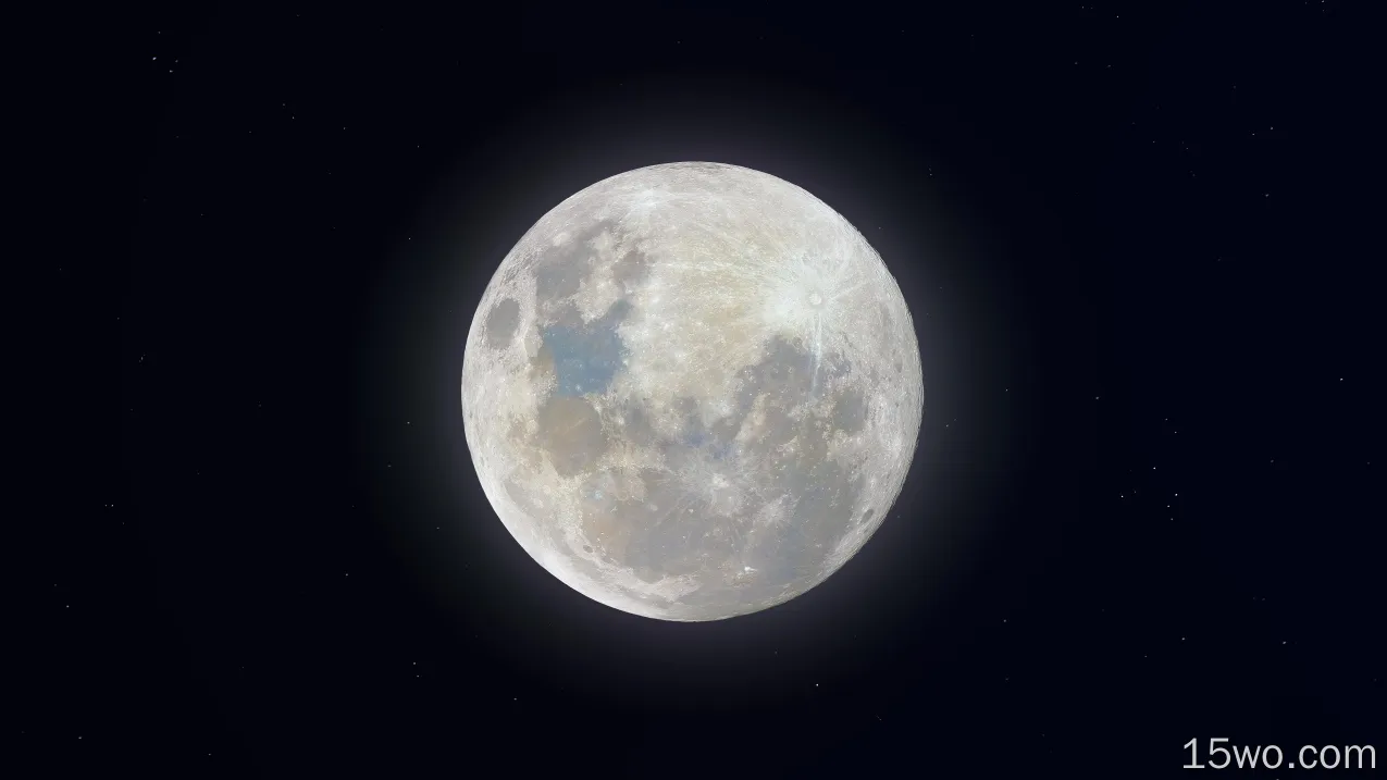 自然 月亮 星空 Super Snow Moon 太空 高清壁纸