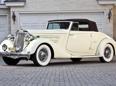 座驾 Packard Twelve 帕卡德 Packard Twelve Coupe Roadster Luxury Car Full-Size Car Vintage Car Old Car White Car 汽车 高清壁纸 3840x2160