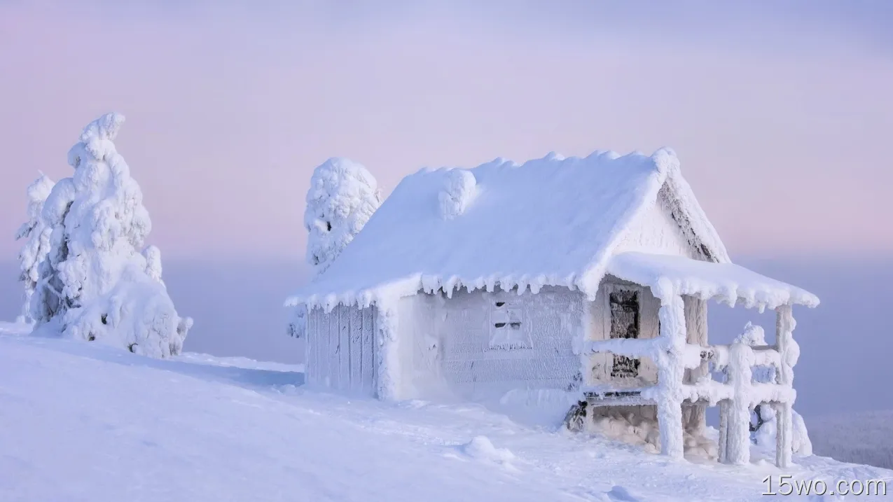 摄影 冬季 大自然 房屋 白色 Snow 冰 高清壁纸