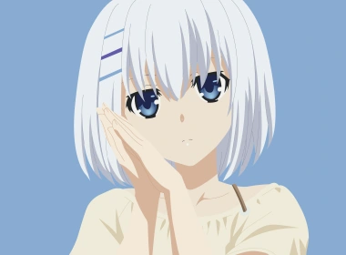 动漫 约会大作战 面容 White Hair Blue Eyes 女孩 Origami Tobiichi Short Hair 高清壁纸 3840x2160