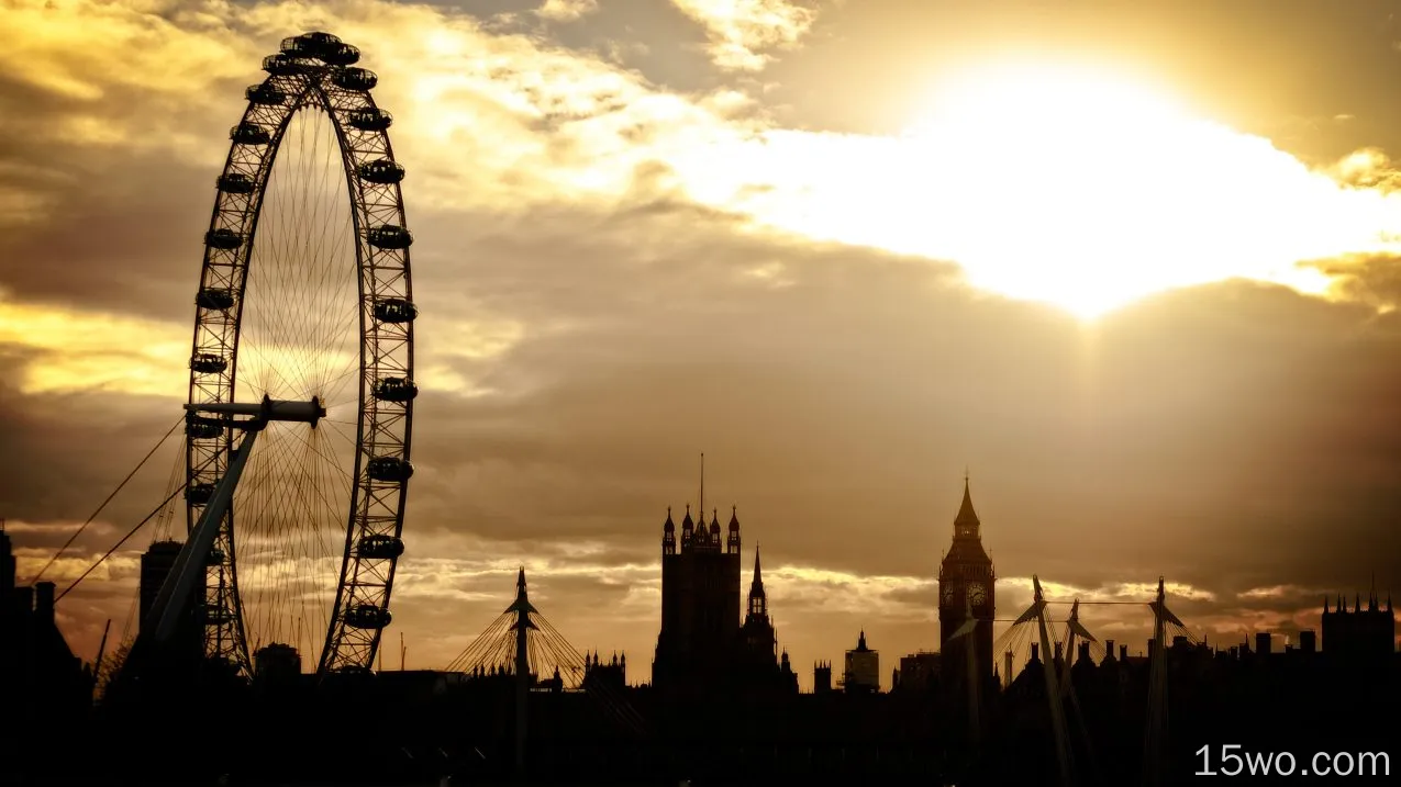 人造 London Eye 建筑 伦敦 高清壁纸