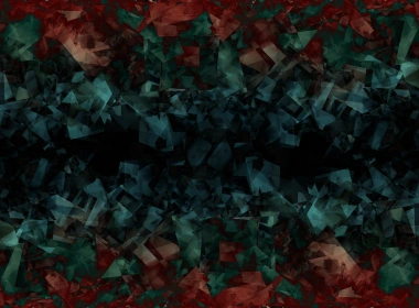 抽象 艺术 Crystals 黑暗 蓝色 绿色 红色 高清壁纸 3840x2160