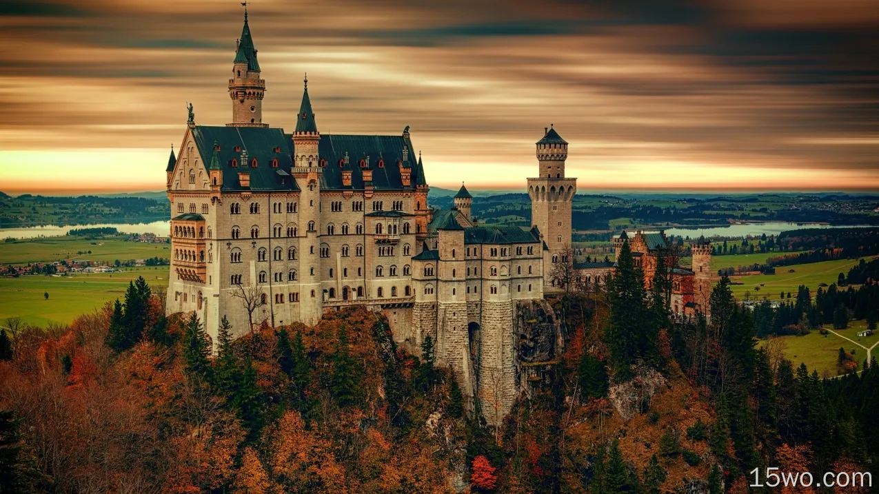 人造 新天鹅堡 城堡 德国 高清壁纸