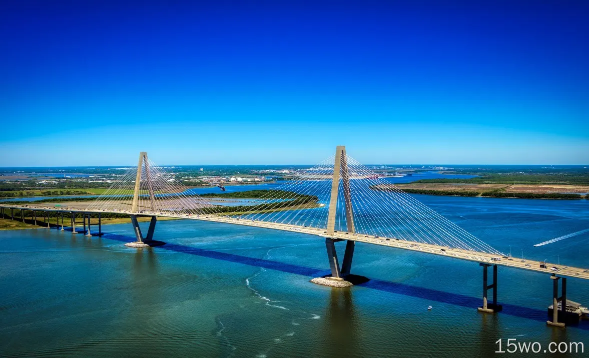 人造 桥 河流 USA 高清壁纸